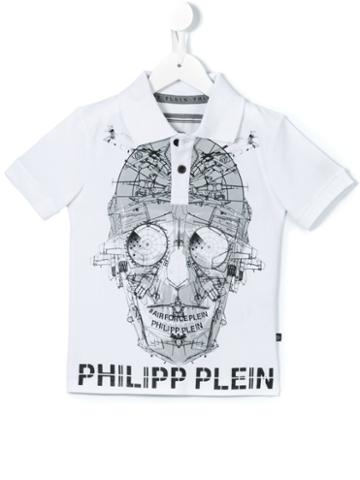 Philipp Plein Kids 'cyber Skull' Polo Shirt