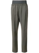 Fabiana Filippi High-waisted Cropped Trousers - Grey