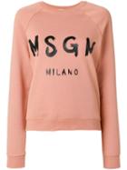 Msgm - Branded Sweatshirt - Women - Cotton - S, Pink/purple, Cotton
