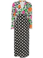 Rixo London Floral-and-polka Print Silk Dress - Black
