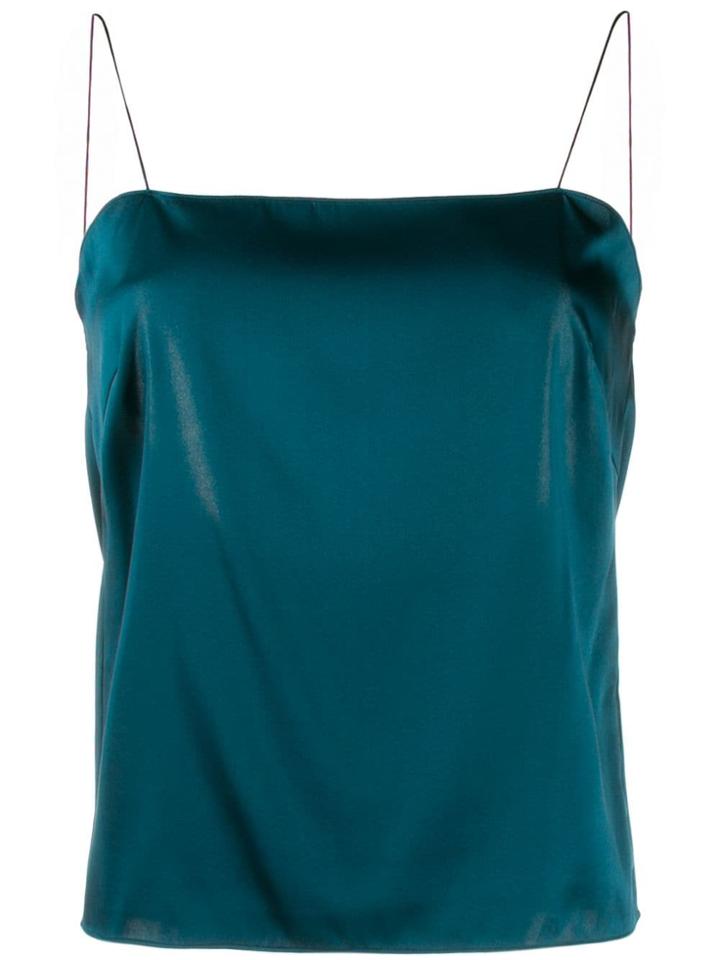 Alexandre Vauthier Silk Tank Top - Blue