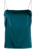 Alexandre Vauthier Silk Tank Top - Blue