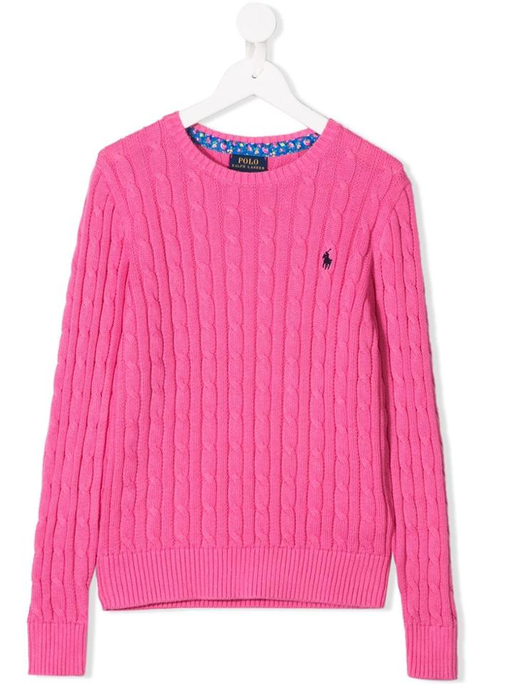 Ralph Lauren Kids Teen Cable Knit Jumper - Pink