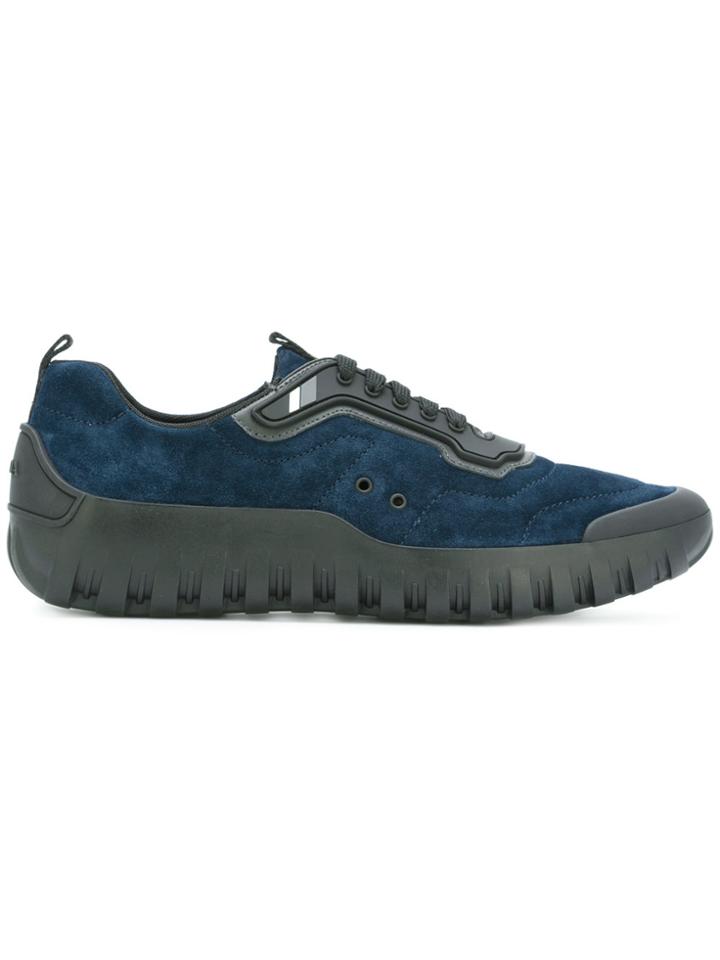 Prada Bicolour Contrast Low-top Sneakers - Blue
