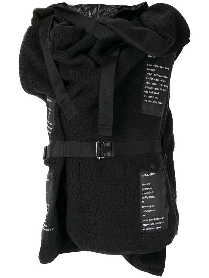 Takahiromiyashita The Soloist Asymmetric Fleece Gilet - Black