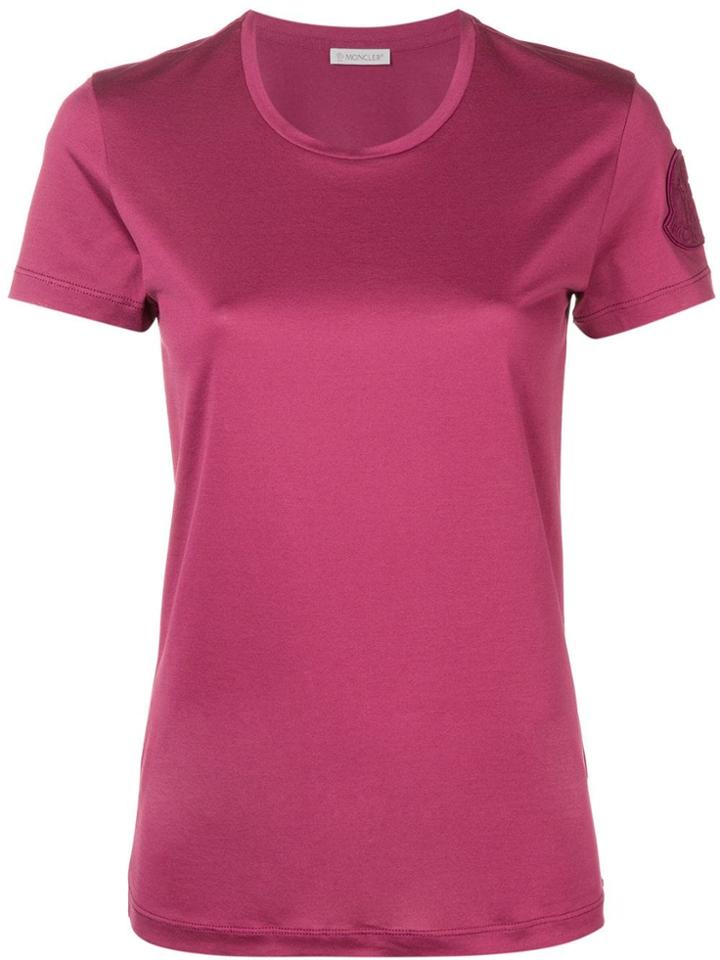 Moncler Round Neck T-shirt - Pink