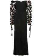Badgley Mischka Off-the-shoulder Lace Gown - Black