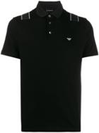 Emporio Armani Cross Strap Polo Shirt - Black