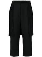 Mm6 Maison Margiela Cropped Skorts - Black