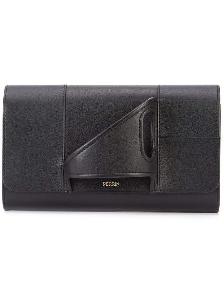 Perrin Paris L'asymétrique Clutch - Black