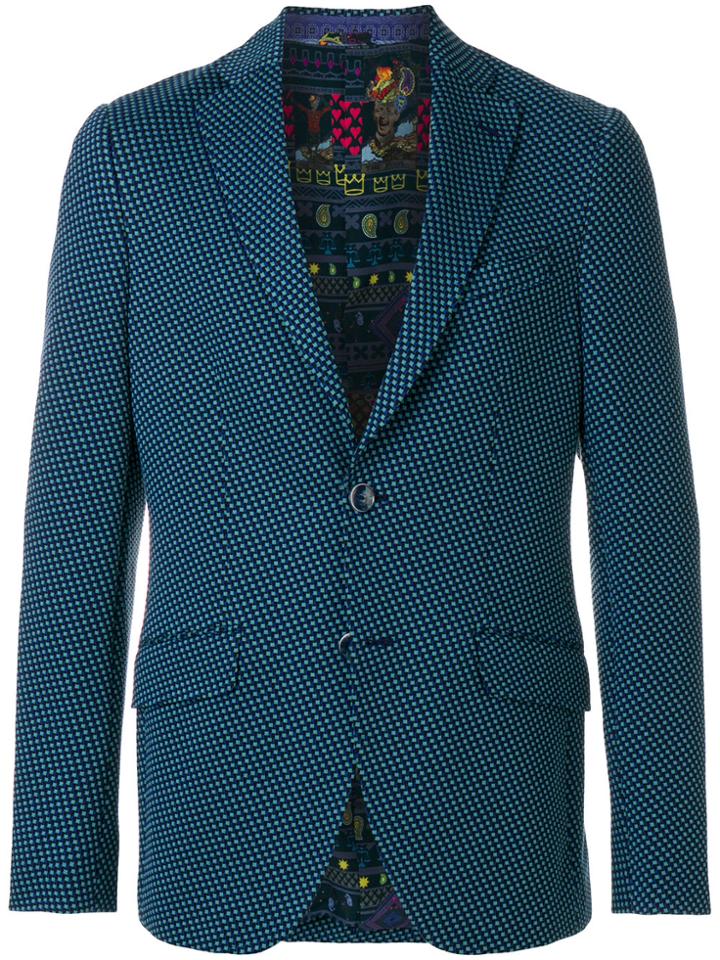 Etro Patterned Blazer - Blue