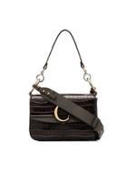 Chloé Brown C Ring Small Leather Shoulder Bag