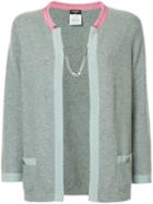 Chanel Pre-owned Cashmere Open Cardigan - Grey
