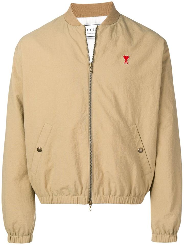 Ami Paris Ami De Caur Bomber Jacket - Neutrals