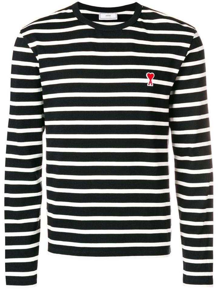 Ami Alexandre Mattiussi T-shirt With Ami De Coeur Patch - Black
