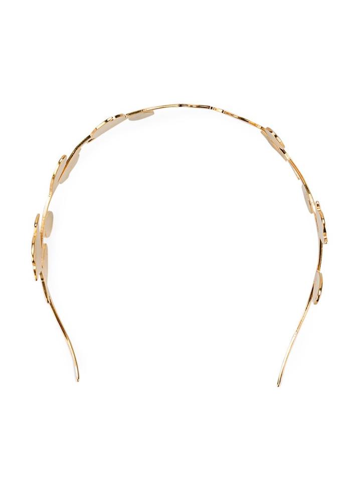 Marni Flower Headband, Women's, White, Metal