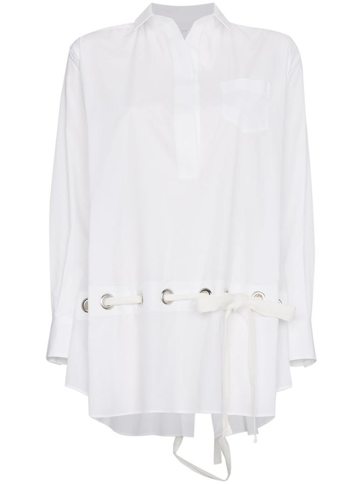 Sacai Front Pocket Long Sleeve Shirt - White