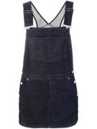 Givenchy Logo Panel Denim Dungaree Dress - Blue