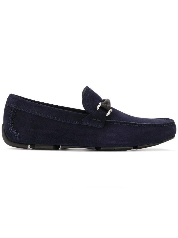 Salvatore Ferragamo Granprix Gancini Horsebit Loafers - Blue