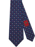 Gucci Double G Strawberry Tie - Blue