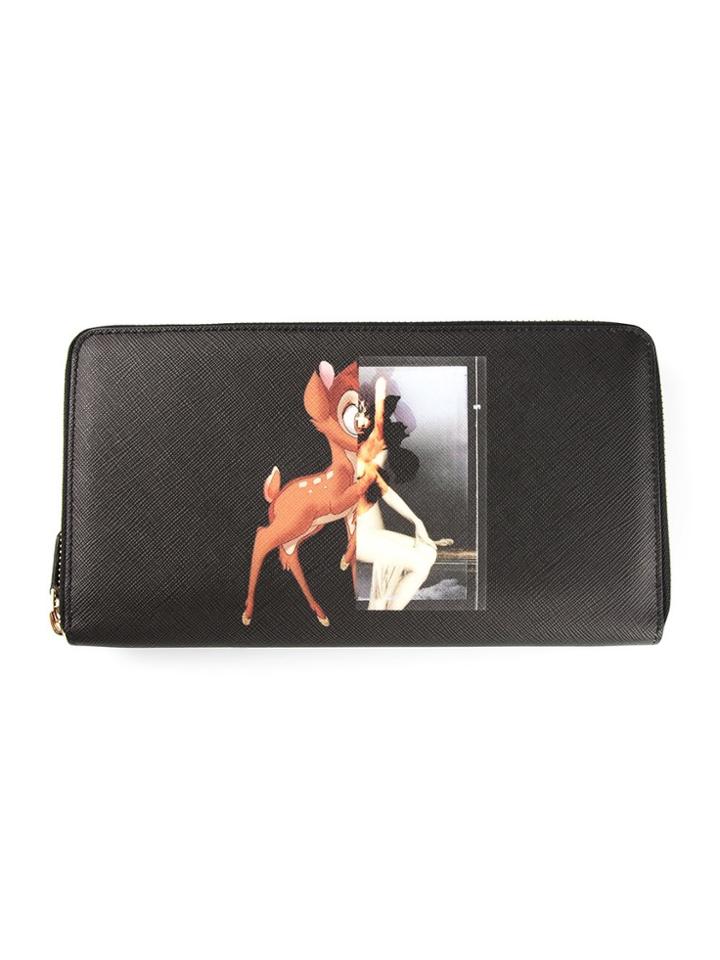 Givenchy Bambi And Female Form Print Wallet - Black