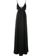 T By Alexander Wang Cutout Back Evening Dress, Women's, Size: 4, Black, Polyester