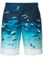 Orlebar Brown Boat Print Swim Shorts, Men's, Size: 34, Blue, Polyester