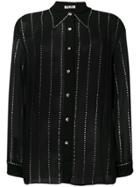 Miu Miu Crystal Embellished Shirt - Black