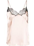 Semicouture Eustace Silk Lace Top - Neutrals