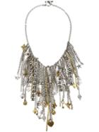 Vera Wang Multi Chain And Charms Necklace, Women's, Grey