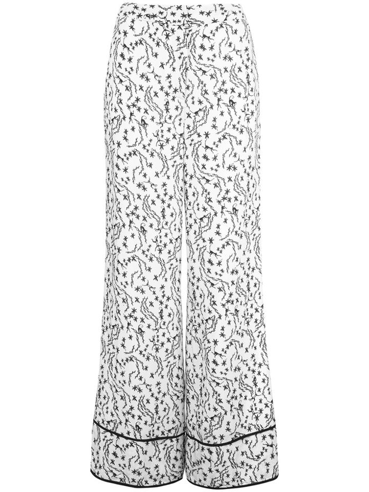 Yigal Azrouel Orchid Vine Wide-leg Trousers - White