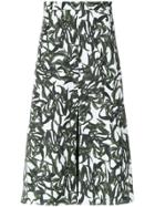 Andrea Marques Foliage Print Midi Skirt - Unavailable