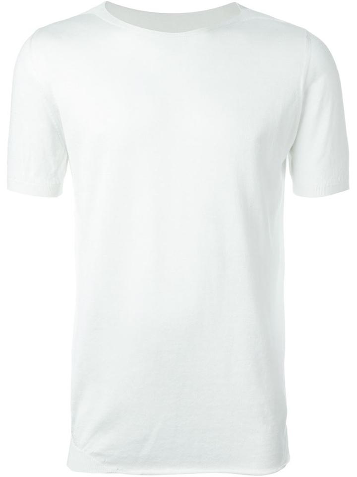 Roberto Collina Round Neck T-shirt, Men's, Size: 46, White, Cotton