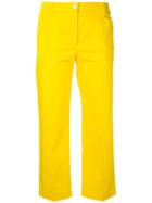 Blugirl - Cropped Trousers - Women - Cotton/spandex/elastane - 42, Yellow/orange, Cotton/spandex/elastane