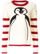 Chanel Pre-owned Long Sleeve Penguin Knit Sweater - White