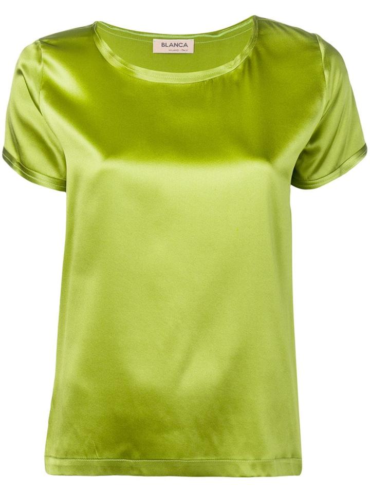 Blanca Satin Top - Green