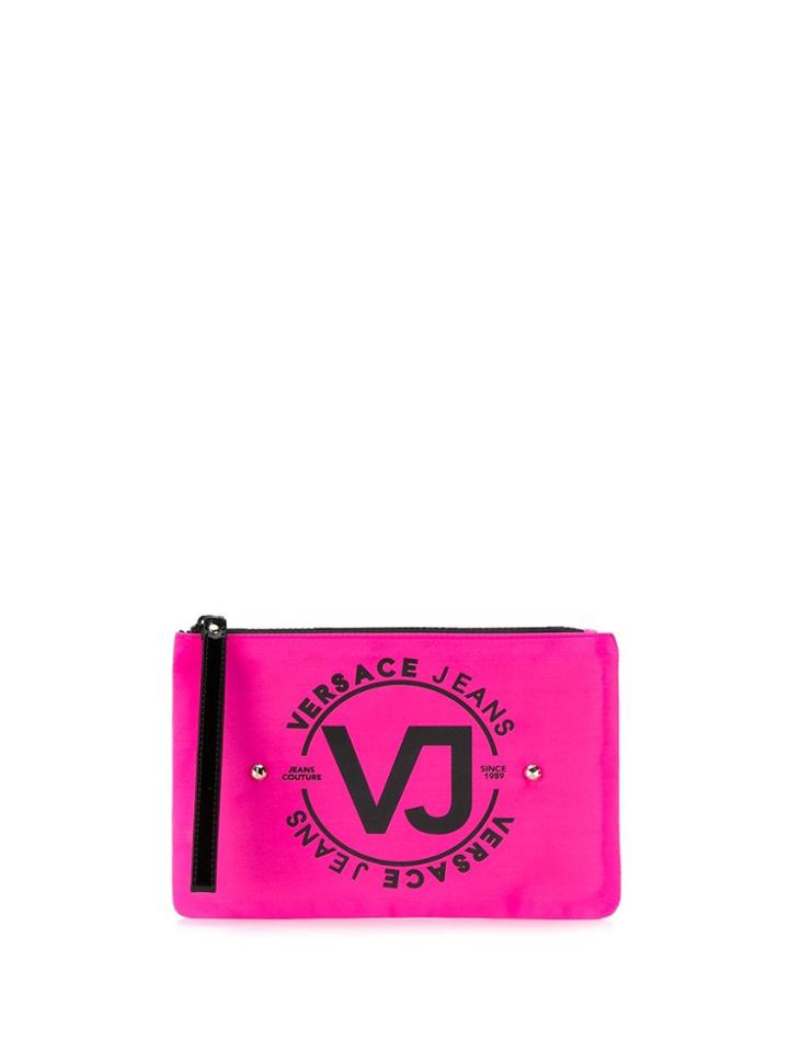 Versace Jeans Logo Makeup Bag - Pink