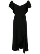 Reinaldo Lourenço Asymmetric Flared Dress - Black