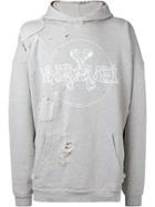 Unravel Project Distressed Hoodie - Grey