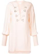Dion Lee Military Blouson Mini Dress - Pink & Purple