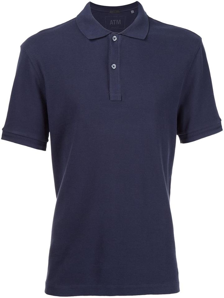 Atm Anthony Thomas Melillo Cotton Pique Classic Polo - Blue