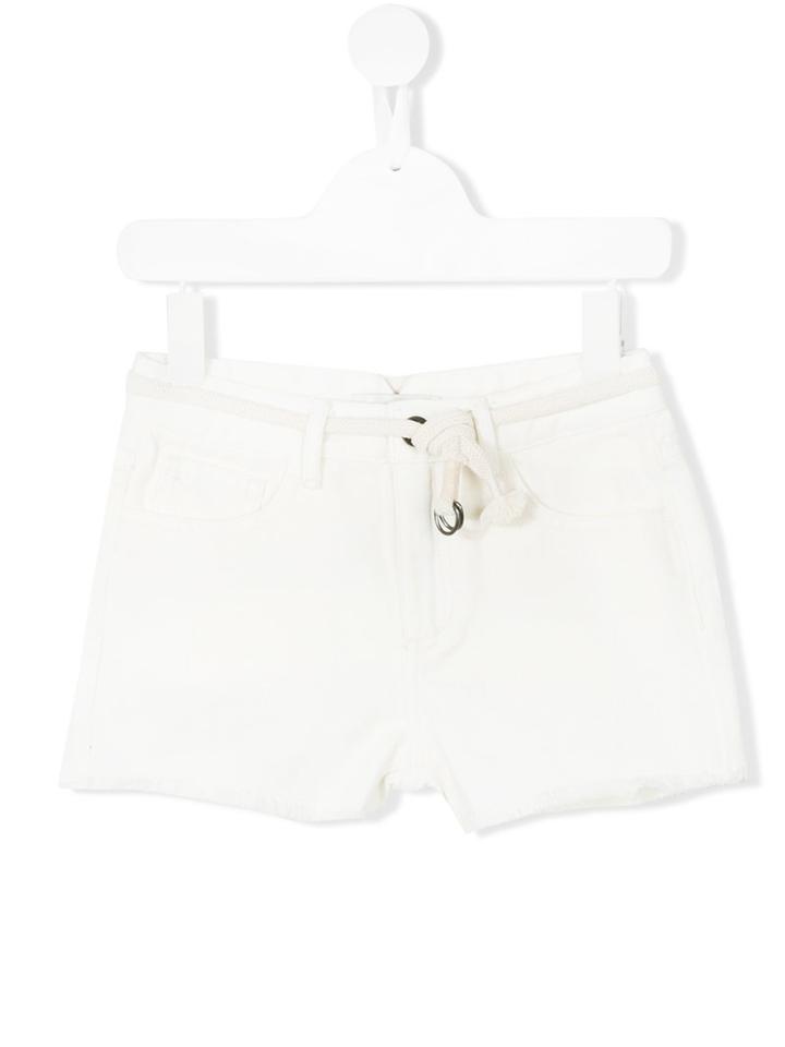 Les Coyotes De Paris - Denim Shorts - Kids - Cotton - 12 Yrs, White