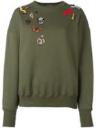 Alexander Mcqueen 'obsession' Sweatshirt, Women's, Size: 40, Green, Cotton/polyester