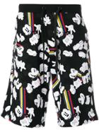 Iceberg Mickey Mouse Print Shorts - Black