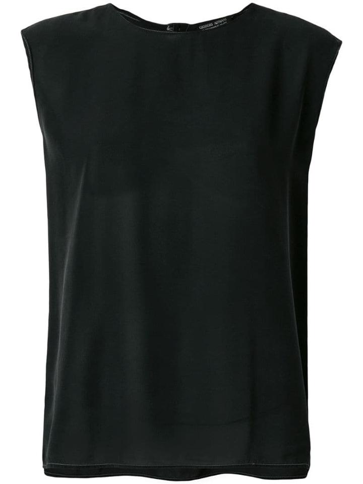 Giorgio Armani Pre-owned Round Neck Top - Black
