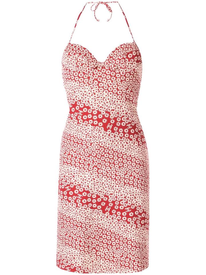 Chanel Pre-owned Floral Swimsuit Dress - Red