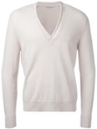 Tomas Maier V-neck Jumper, Men's, Size: Xl, Nude/neutrals, Cashmere