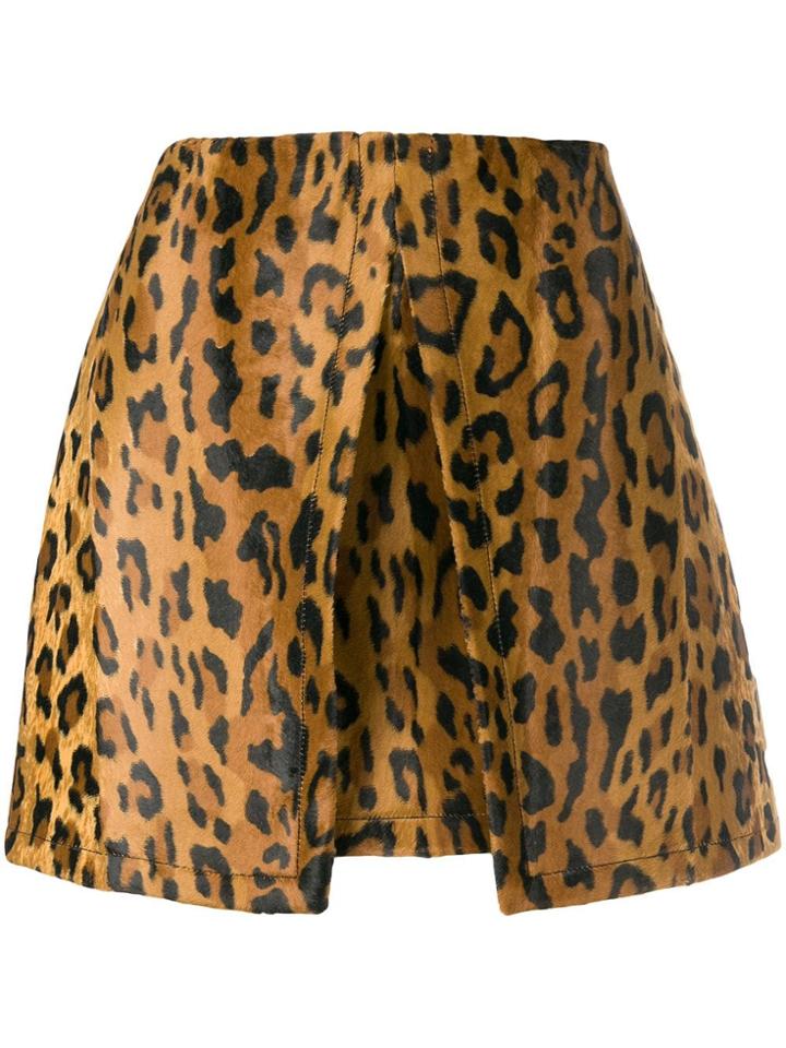 Philosophy Di Lorenzo Serafini Leopard Print Skirt - Brown