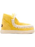 Mou Mou Mueskisneaker Olive Yellow Leather/fur/exotic Skins->leather