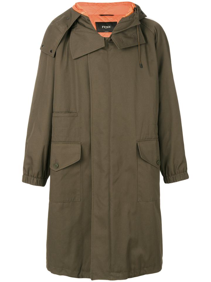 Fendi Classic Parka Coat - Green